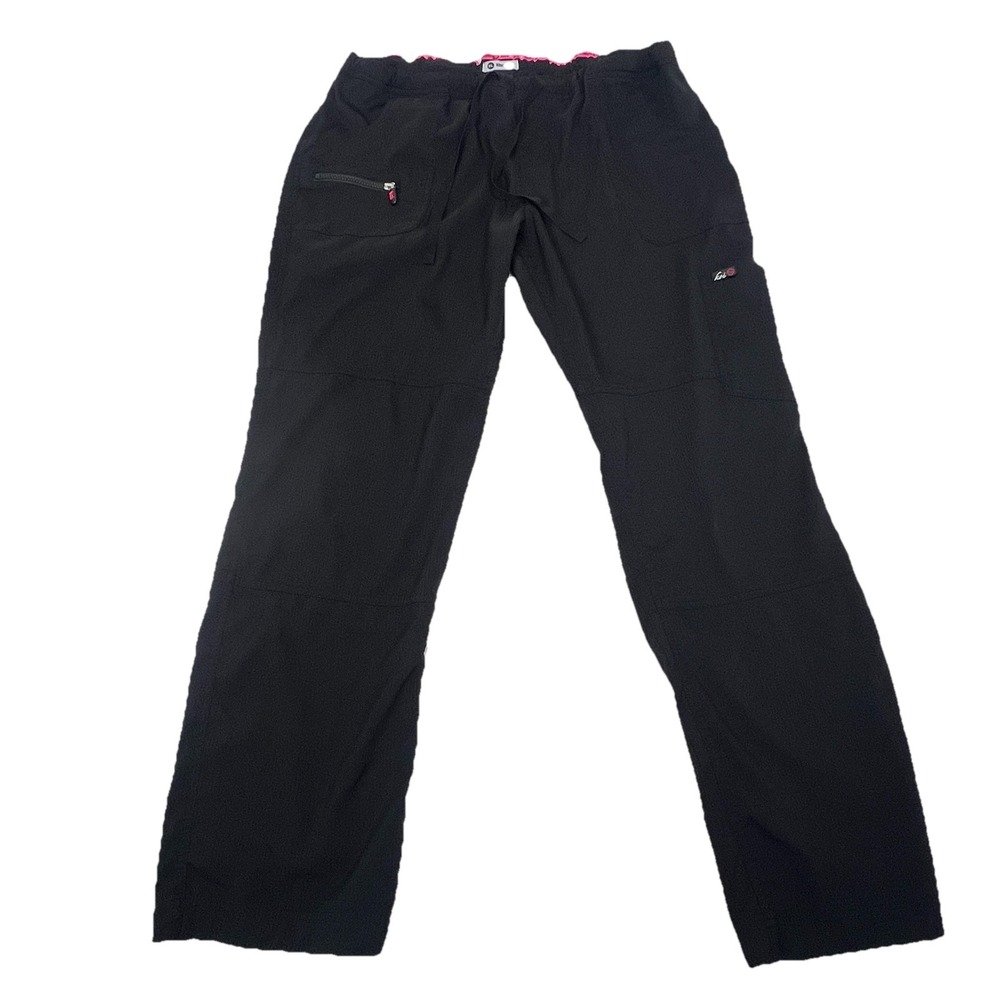 Koi Lite Mechanical Stretch Black And Pink Scrub Pants Women's Size XL Pockets